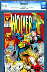 Wolverine #051 CGC graded 9.8 -HIGHEST GRADED Mystique/X-Men app.