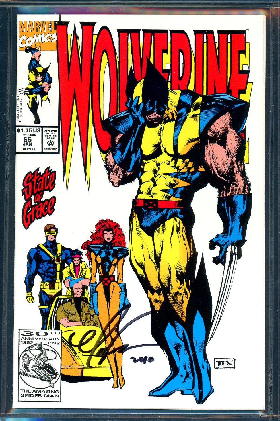 Cedar Chest Comics - Wolverine #065 CGC graded 9.8 - Signature Series Mark  Texeira c/a