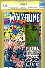 Wolverine #075 CGC graded 9.8 - Signature Series hologram on cover - SOLD!