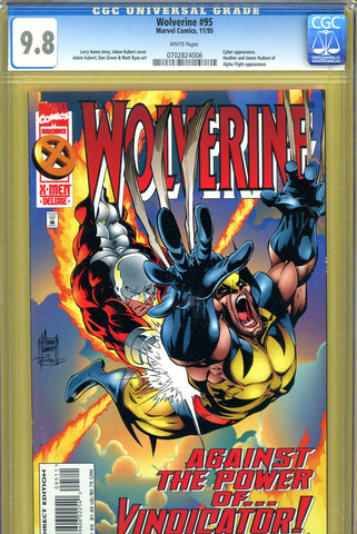Wolverine #095 CGC graded 9.8 - HIGHEST GRADED Adam Kubert c/a