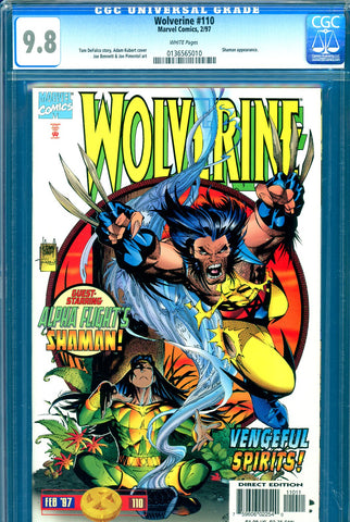 Wolverine #110 CGC graded 9.8 - HIGHEST GRADED Shaman cover/story