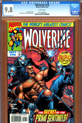 Wolverine #116 CGC graded 9.8 - HIGHEST GRADED Prime Sentinels c/s