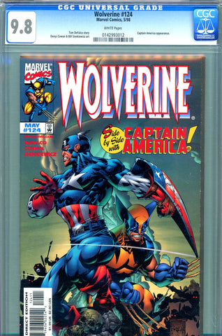 Wolverine #124 CGC graded 9.8 - HIGHEST GRADED Captain America c/s