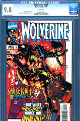 Wolverine #126 CGC graded 9.8 - HIGHEST GRADED battles Sabretooth
