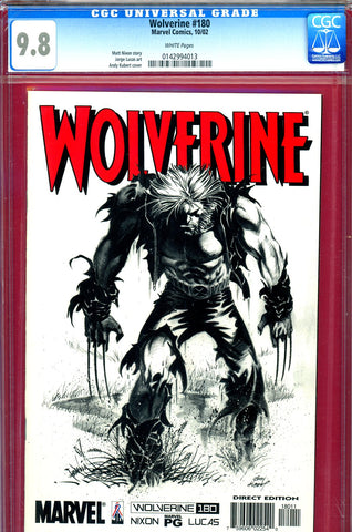 Wolverine #180 CGC graded 9.8 - Andy Kubert cover  HIGHEST GRADED