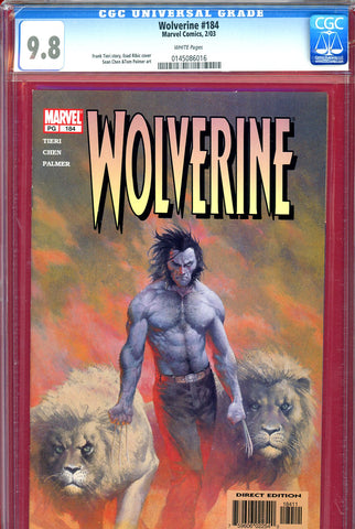 Wolverine #184 CGC graded 9.8 - Ribic cover - Chen and Palmer art - HIGHEST GRADED