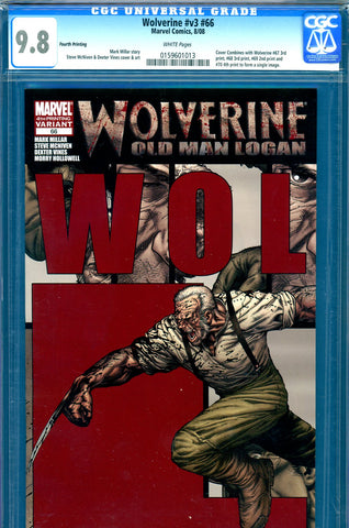 Wolverine #v3 #66 CGC graded 9.8 "Old Man Logan" begins  FOURTH PRINTING