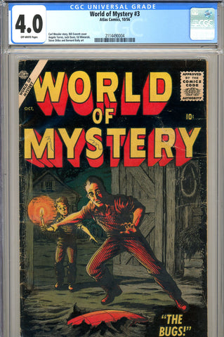 World of Mystery #3 CGC graded 4.0 scarce - top 4 graded (1956) - SOLD!
