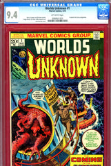 Worlds Unknown #1 CGC graded 9.4  John Romita cover