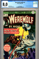 Werewolf By Night #33 CGC graded 8.0  2nd ever Moon Knight - SOLD!