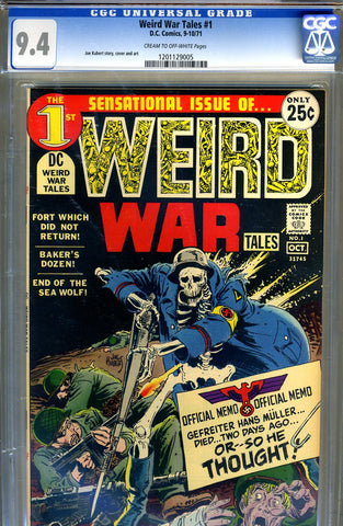 Weird War Tales #1   CGC graded 9.4 - SOLD!