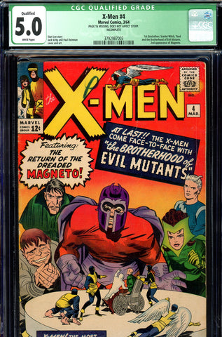 X-Men #004 CGC graded 5.0 - second EVER appearance of Magneto