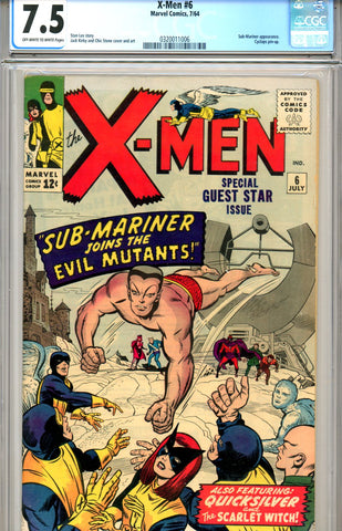X-Men #006  CGC graded 7.5 Sub-Mariner x-over SOLD!
