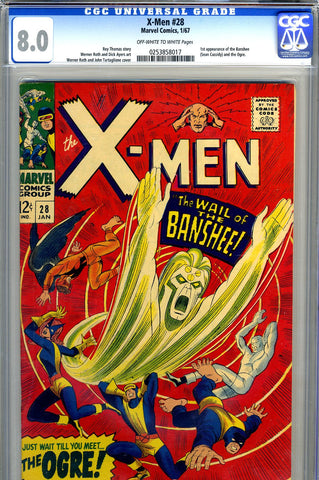 X-Men #028   CGC graded 8.0  first Banshee
