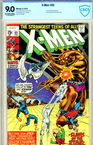X-Men #065 CBCS graded 9.0  Professor Xavier returns SOLD!