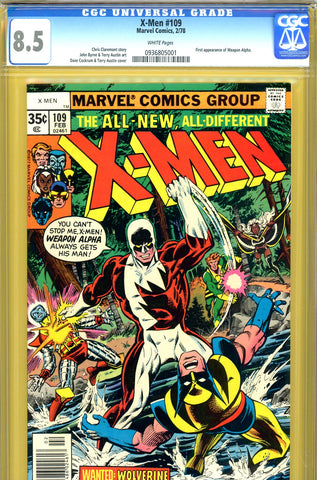 X-Men #109 CGC graded 8.5 - first appearance of Weapon Alpha - SOLD!