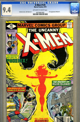X-Men #125   CGC graded 9.4 - SOLD