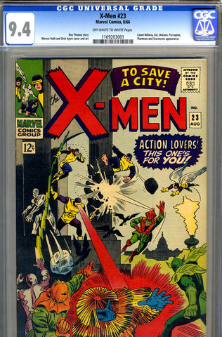 X-Men #23   CGC graded 9.4 - villain cover - SOLD