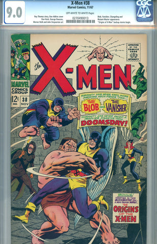 X-Men #038  CGC graded 9.0 Origins of X-Men begin SOLD!