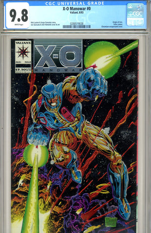 X-O Manowar #0   CGC graded 9.8 - chromium cover
